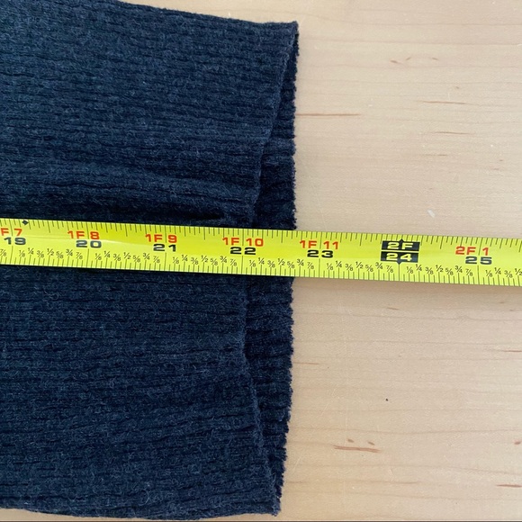 Enza Costa Cashmere Ribbed Henley Charcoal - Picture 7 of 14